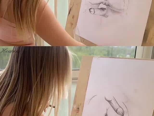 Anal Sex With A Slutty Artist On The Balcony With Angelica Heaven