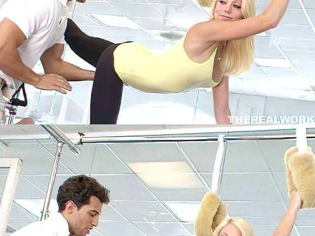 Drilling in the Gym for Slutty Blonde