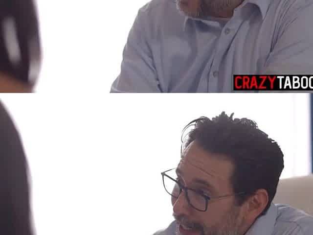 Hot honey drank large knob and enjoyed anal invasion in the office