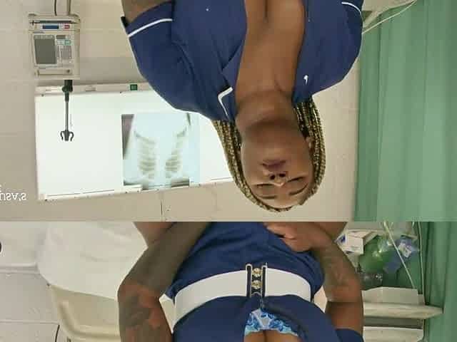 Black Nurse Xeinna is Lustful Vibrator Solo Play