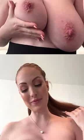 Big boob brunette masturbates on webcam