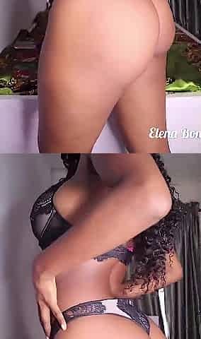 Black in lace underware oil up her hot breasts and butt for dad