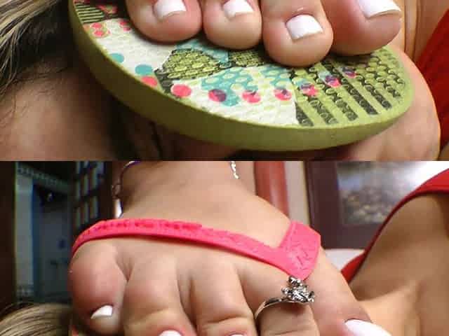 Karate Lesbian Feet Fight Face - White Perfect Nails