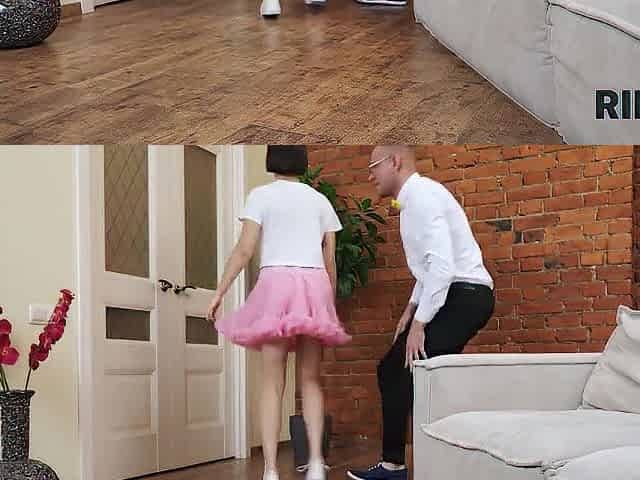 RIM4K. Breathtaking student hottie takes part into pair's ass drilling experiment