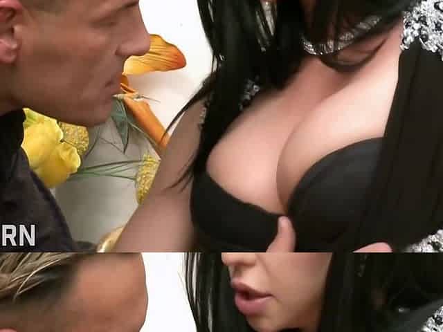 Lauro Giotto And Larissa Dee In Elegant And Glamourose Big Tits Milf Fuck For A Rain Fo Cum On Her Big Boobs