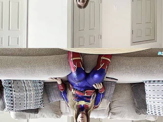 Captain Marvel Helps U Cum