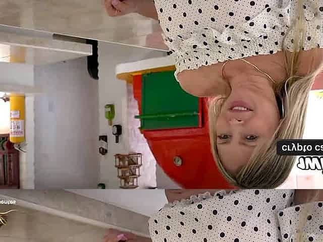Monique Fuentes, the towheaded milf with fat funbags and a gorgeous ass, gets a hard-core suck off from a young bartender at a h