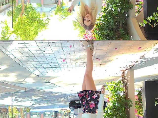Blonde amateur MILF Winter takes off her summer dress in public