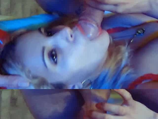 Argentinian blonde amateur, great anal cumshot