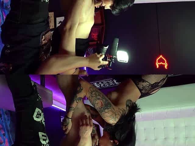 Tattooed Goth Aurora Anarchy Tirelessly Enjoys Deep Fucking