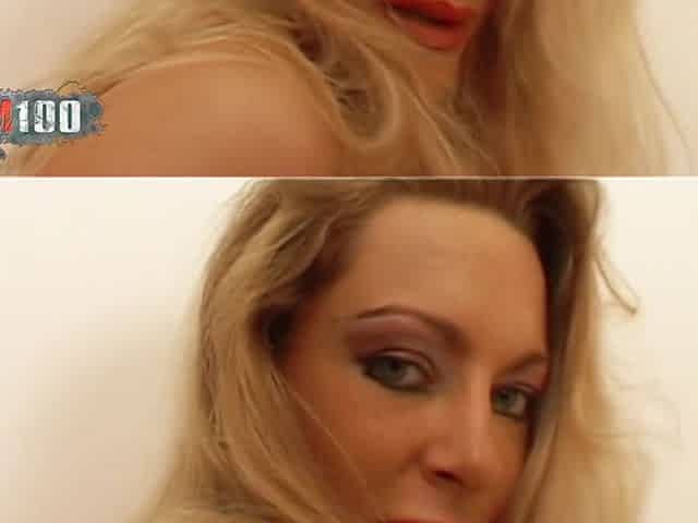 French MILF Sidjey Collins playing with a big dildo in her pussy and fingering her asshole - MMM100