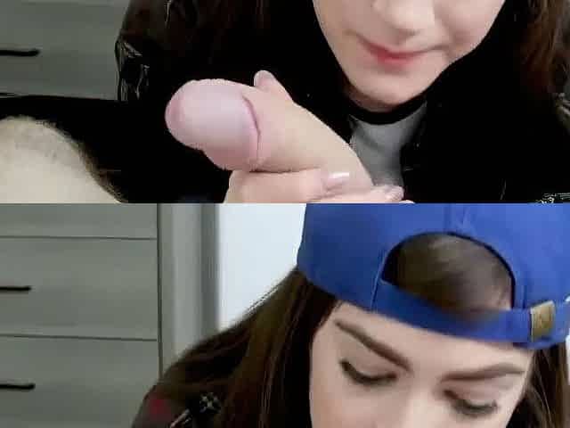 Brunette tomboy gets doggystyle and enjoys his cumshot