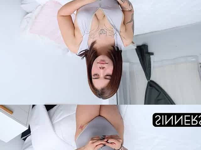 Stepdaughter asks for dad's penis to be pampered.