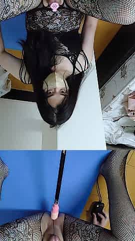 rigged toy drives screech-filled sissy submission
