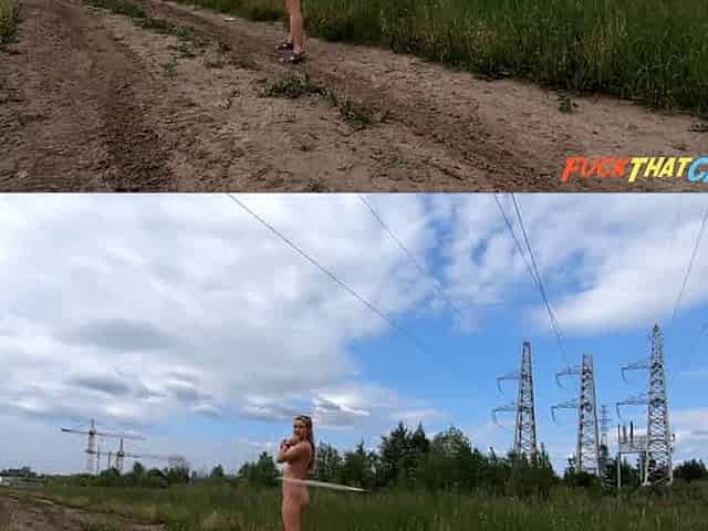 Russian Teen Webcam Girl Goes Public with Footjob and Big Ass