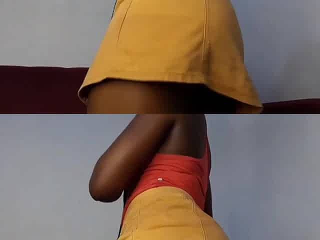 Lascivious ebony hotty with a very priceless butt