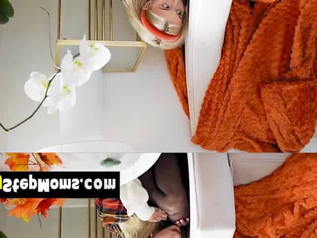 Fragile blonde gal gets her snatch and butt filled