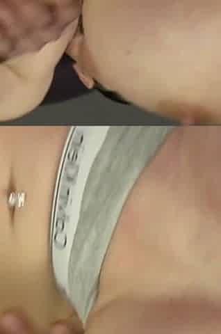 Blonde German girl piss and squirt on his dick