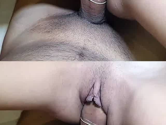 Skinny Brazilian Slut Caught Helplessly Between Rocky Big Cocks!