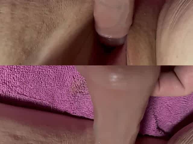 Fucked Deep and Hard by Penetrating Vibrating Dildo. Cum Several Times with a Squirting Orgasm as the End