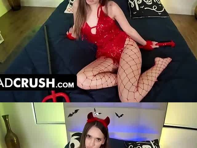 Dont You Like My Halloween Costume,stepdaddy? Amazing Sera Gets Her Perfect Pussy Stretched
