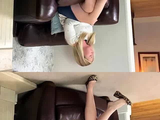 Busty blonde mature solo masturbation for webcam