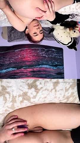 Sexy teen ebony solo toy masturbation