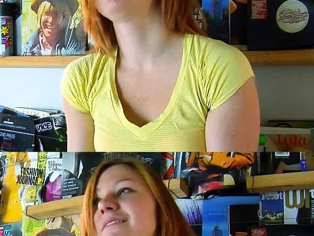 Petite amateur redheaded teen pisses and sucks cock