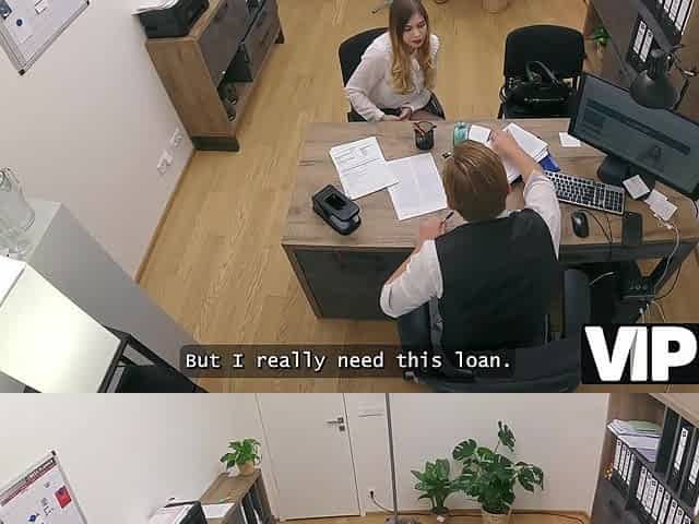 VIP4K. Busty beauty Maya came for a loan and got a big cock inside her pussy in the office