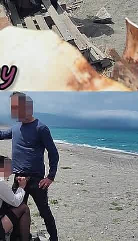 Dick Flash! Risky Blowjob on Beach: Stocking Teacher and Student Almost Caught! - Misscreamy