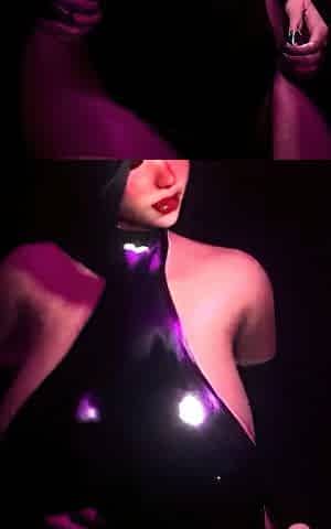 Foxy 3D Superwoman bounces up and down on a cock