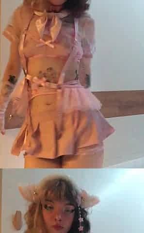 Cute Teen Dancing in Pink Lingerie