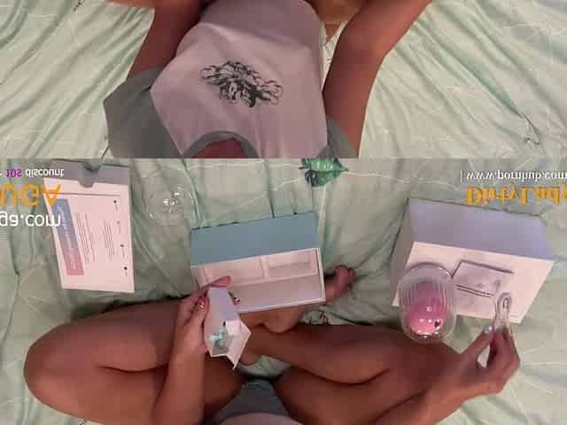 Mama gets 2 palpitating orgasms from fresh Osuga vibrator