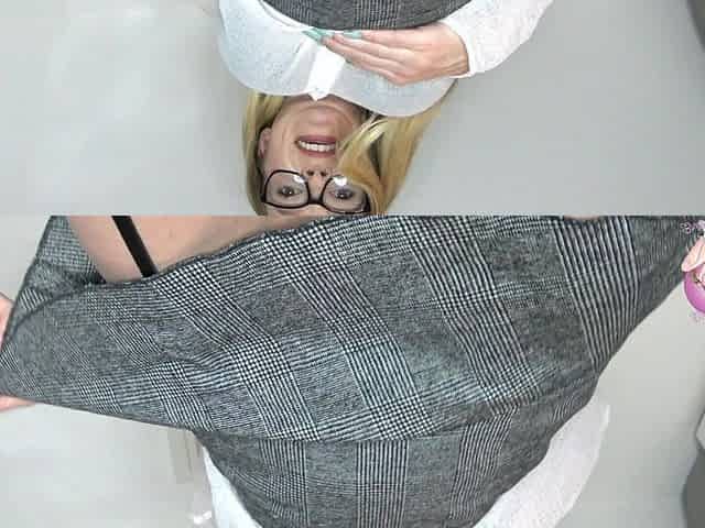 Under Skirt and Crotchless Panties
