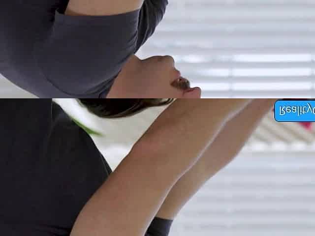Massage male gets concupiscent when this guy sees her natura large titties of her client