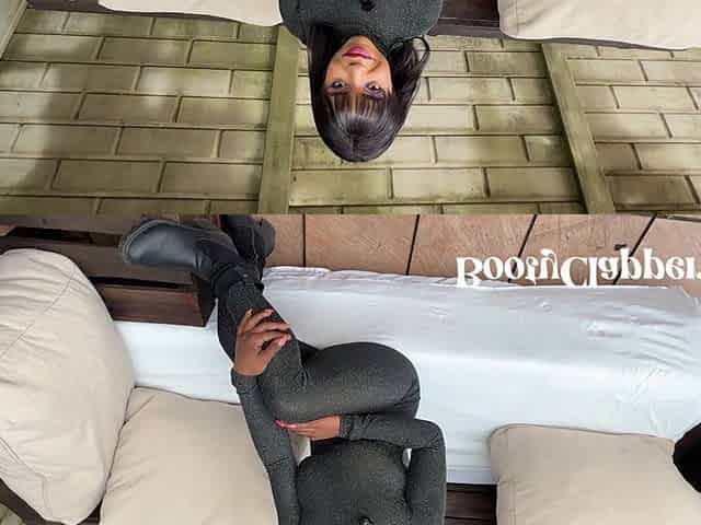 Hot Black Girl Gets a Dripping Creampie Through Her Jumpsuit