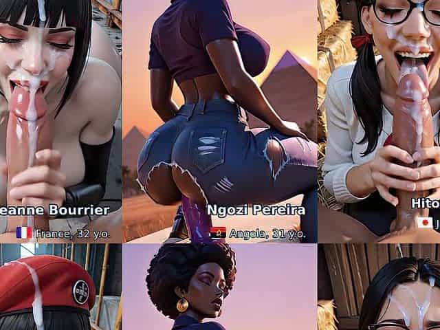 Black vs Ivory vs Oriental - Who is hotter? - AI-generated Compilation
