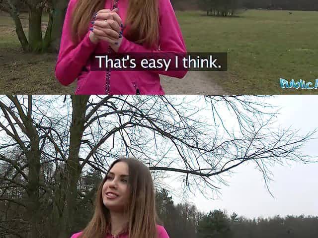 Amateur Brunette With Beautiful Legs Gets Fucked In The Woods