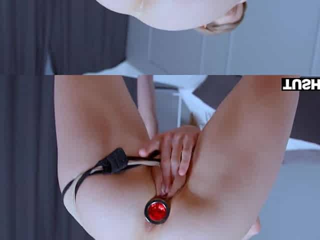 Gina Gerson happily let him pull a plug out and out his cock in