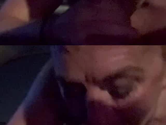 Sexy Redhead Gives Amazing Blowjob in Car