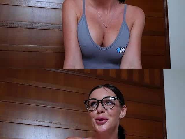 A fit gal in a grey with noisy bellowing orgasm