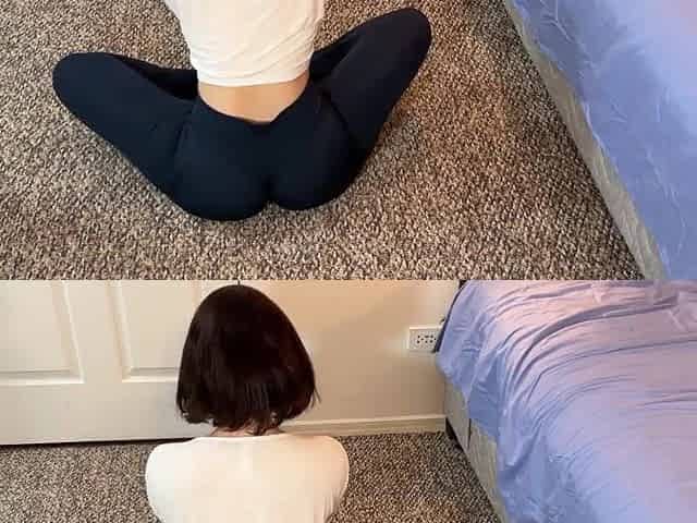 Cumming on her Booty during the time that this babe was Exercising - Stepping/Workout/Gym - (FREE USE)