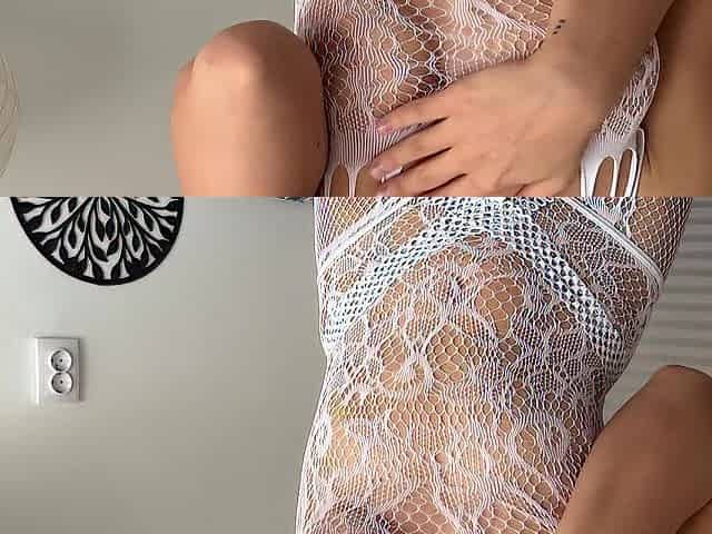 POV Oral, Vagina Closeup, and Real Climax By Gorgeous Angel In White Lace