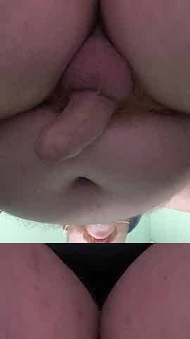 Redheaded dude masturbating until this guy cums
