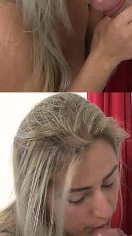 Stunning Blonde Sucking Dick and Fucking Hot in Gloryhole!