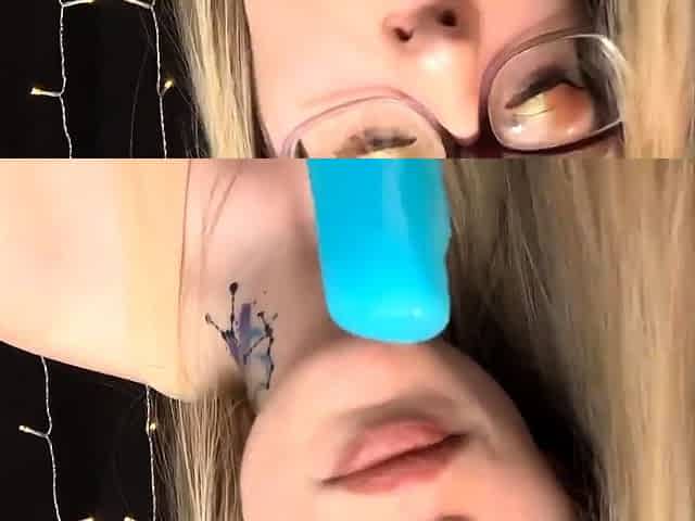 Karuna Satori ASMR Popsicle eating Kisses Patreon Video
