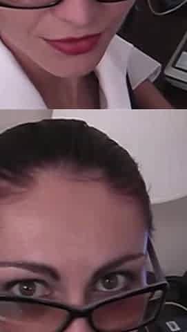 Sexy Teen Secretary Giving the Perfect Blowjob for Boss
