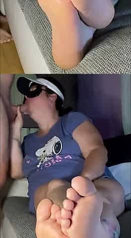 Oral-job cum on face pretty soles