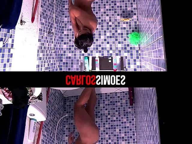 Brunette Taking a Shower Check It Out