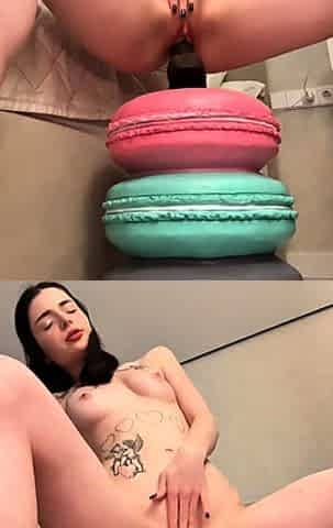 NasteppaKiss Small Tits Babe Takes BBC Dildo On Floor